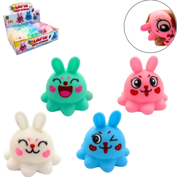 BOITE X 12 LAPIN ANTISTRESS 8.5CM