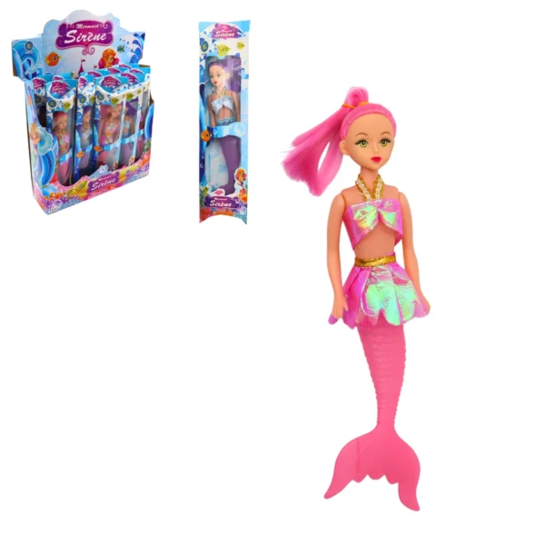 BOITE POUPEE SIRENE 28CM