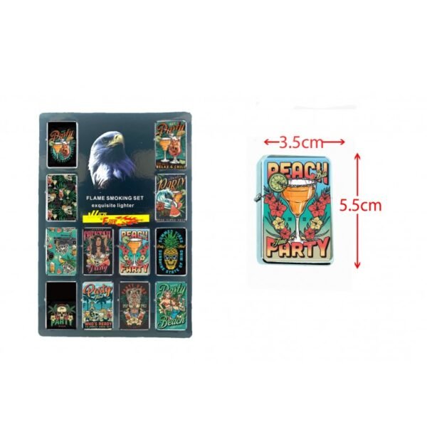 PLAQUE X 12 BRIQUET SUMMER PARTY ASSORTIS