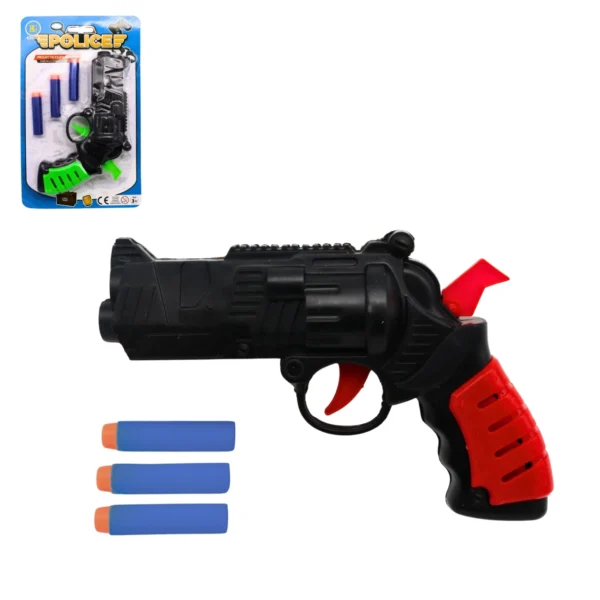 CARTE PISTOLET FLECHES EN MOUSSE 19CM