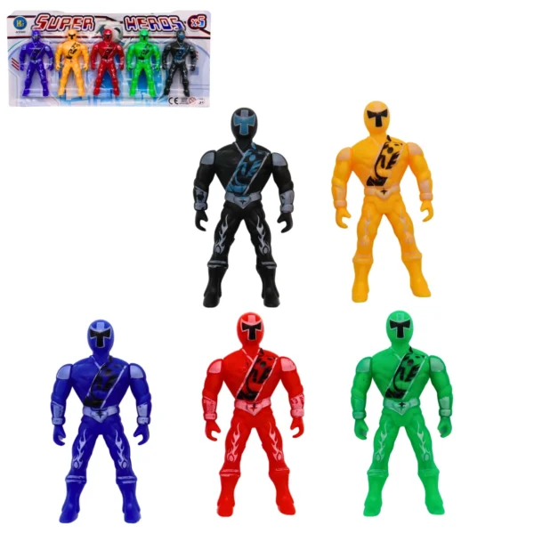 CARTE PACK DE 6 SUPER-HEROS 11CM