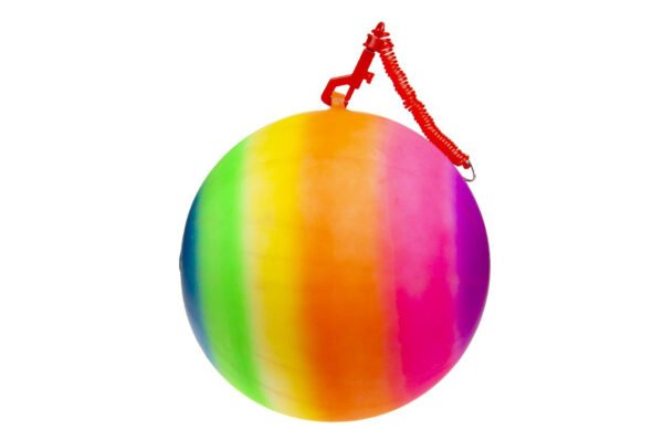 Ballon de plage + mousqueton + ressort+ anneau d'attache