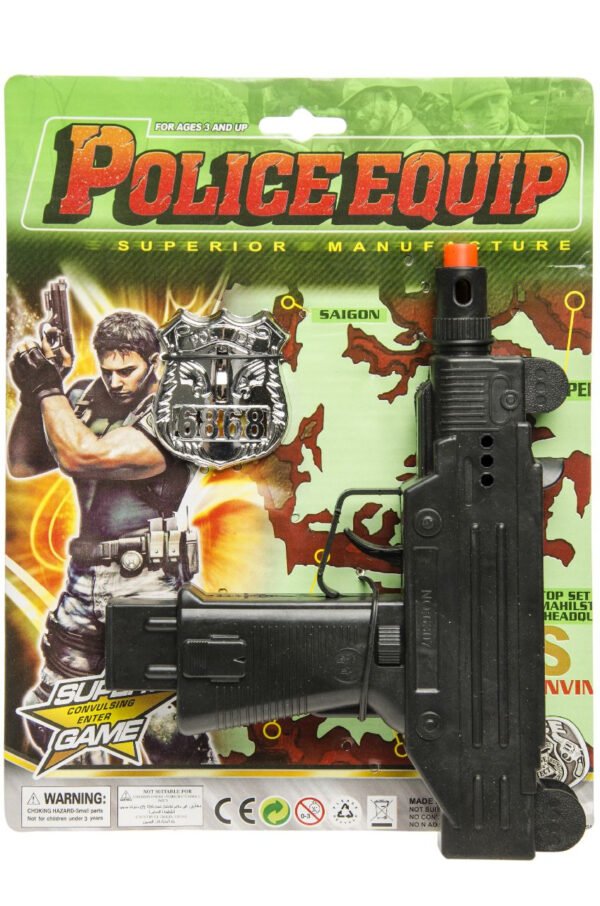 carte police pistolet mitrailleur bruiteur