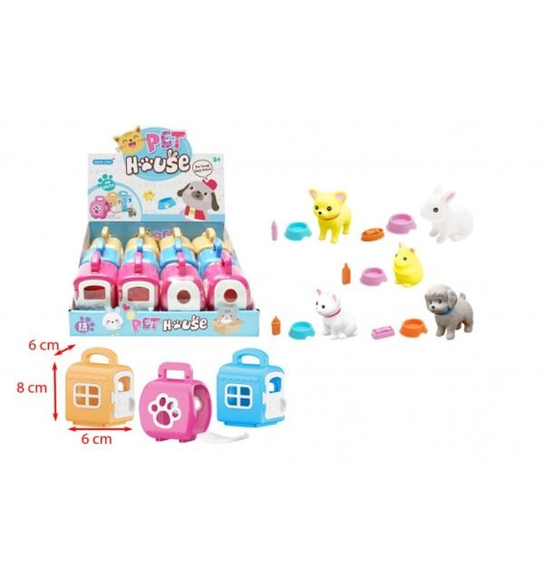 BOITE X 12 SET ANIMAL + NICHE 3 COLORIS