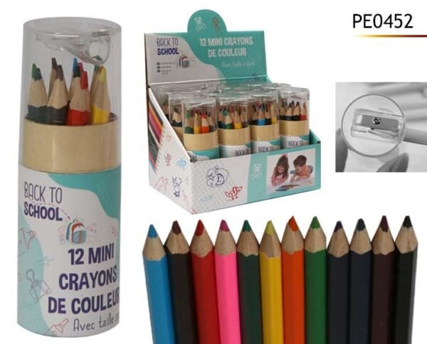 BOITE CRAYONS DE COULEUR MINI X12