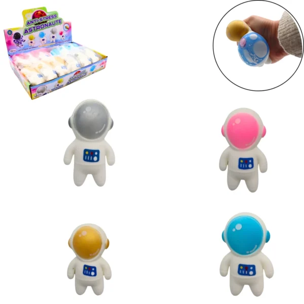 BOITE X 12 ASTRONAUTE ANTISTRESS 12CM