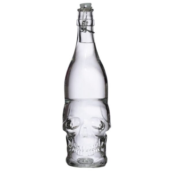 Gourde en Verre Transparent - Forme de Crâne – Image 2