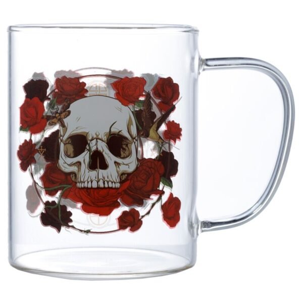 Mug en Verre Skull & Roses - Crâne – Image 2