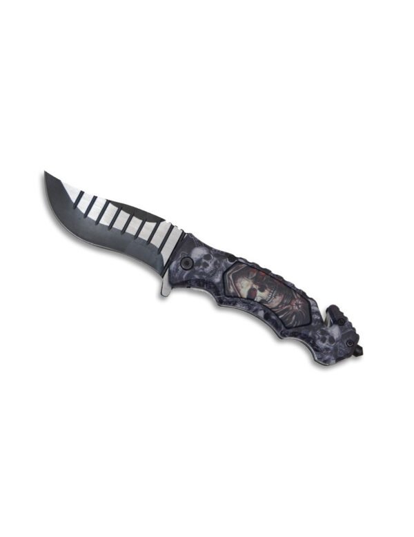 COUTEAU OUVERTURE ASSISTEE TETE DE MORT