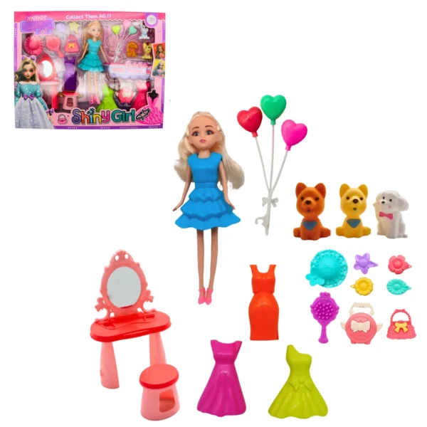 COFFRET POUPEE 22CM AVEC ACCESSOIRES